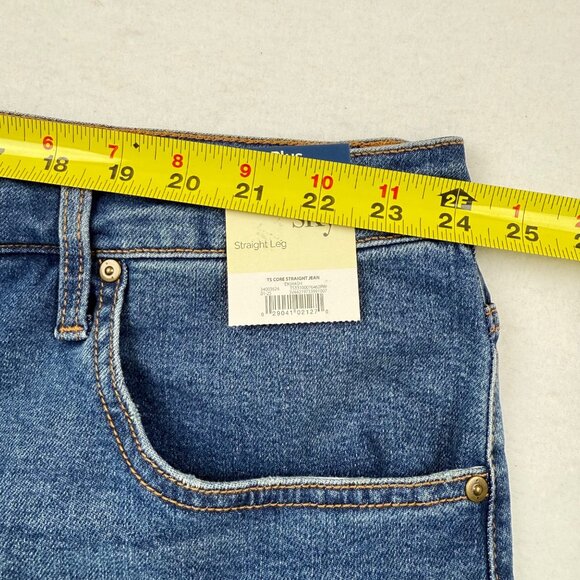 NWT Terra & Sky Women's Straight High Rise Stretch Blue Denim Jeans Plus Sz 26WP - Picture 7 of 10
